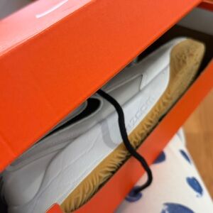 Nike White and Black Performance Basketball Shoes with Gum Outsole